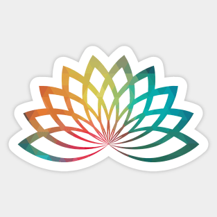 Rainbow lotus flower Sticker